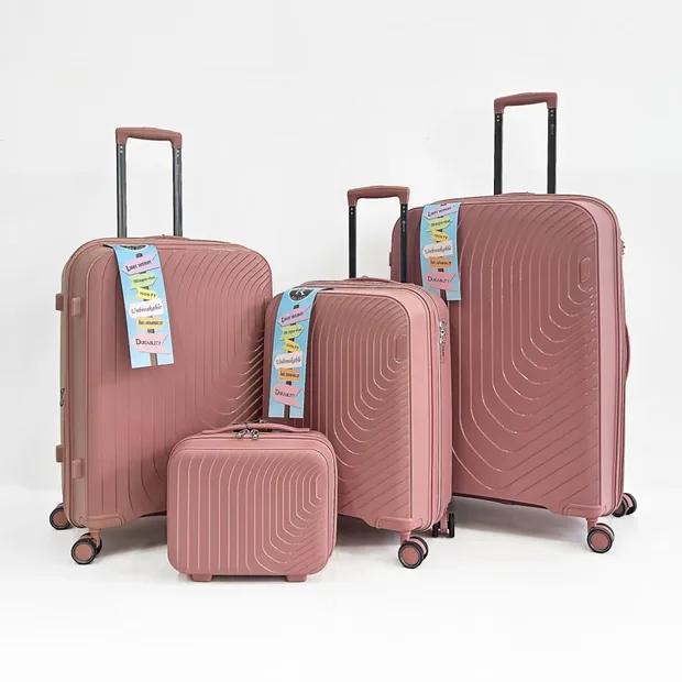 4-Piece PP Hardshell Luggage Set with TSA Lock — view 3 (PP-37)