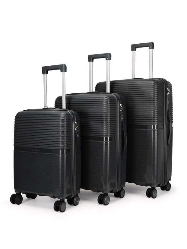 Vertical-Rib PP Trolley Set with TSA Lock — view 2 (SXLPPB016)