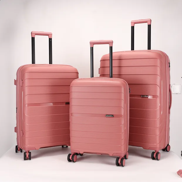Horizontal-Rib PP Luggage Set with TSA Lock — view 1 (TSXPP0813)